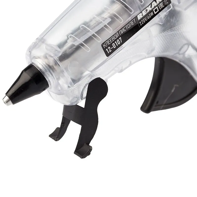 Пистолет клеевой, 60Вт, Ø11мм, ПРОЗРАЧНЫЙ корпус, с кнопкой, блистер REXANT - Фото 5