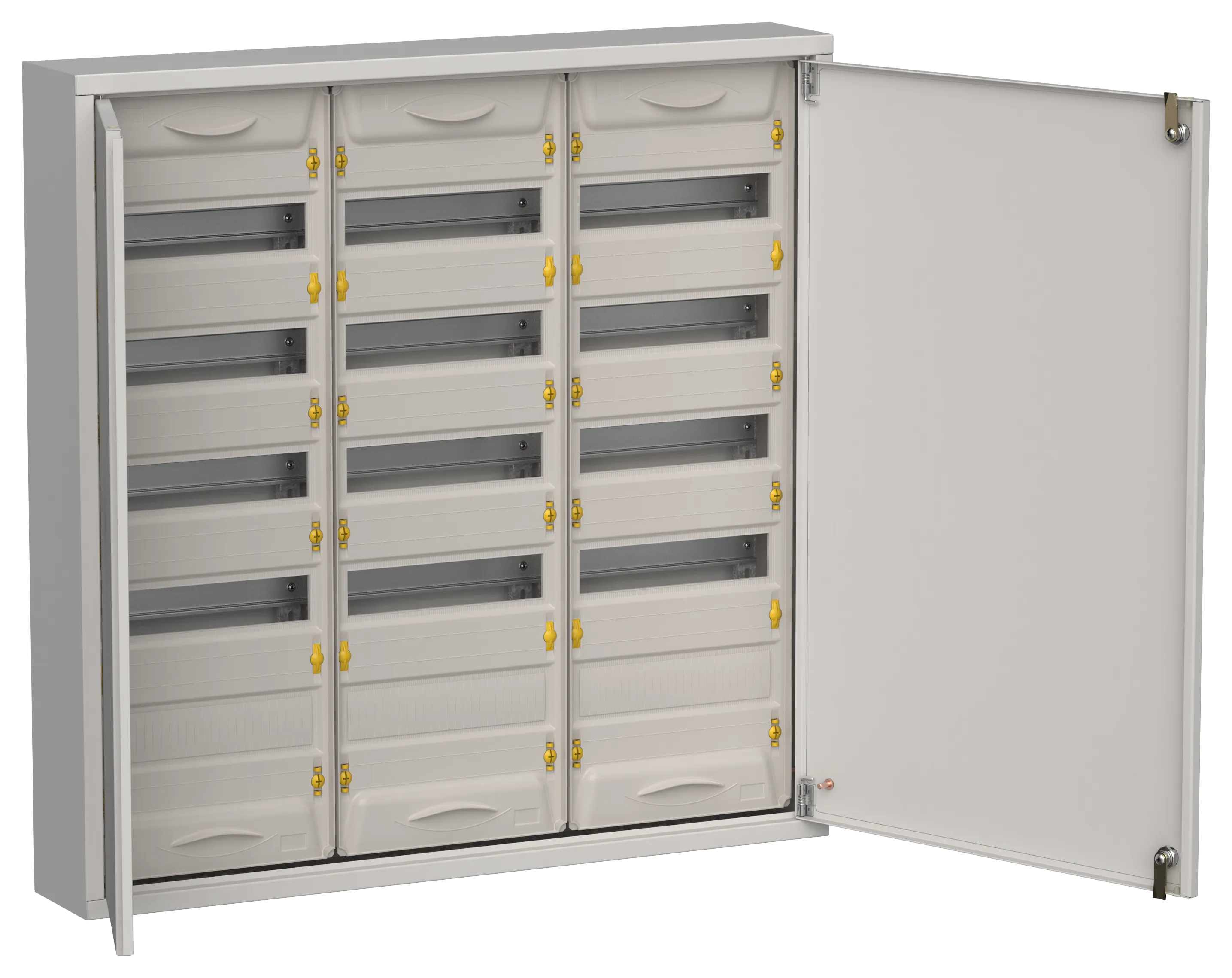 TITAN 5 Корпус металлический ЩРн-180 (3х60) 835х830х140мм IP31 серый (две двери) IEK TI5-50-N-3X060-31-7035