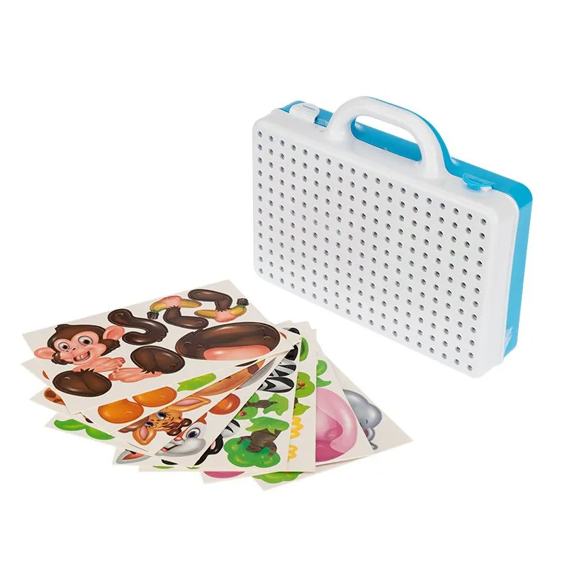 Развивающий детский конструктор с шуруповертом и мозаикой Смородинка 225 деталей Смородинка - Фото 4