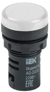 Лампа AD22DS(LED)матрица d=22мм белый 230В IEK BLS10-ADDS-230-K01