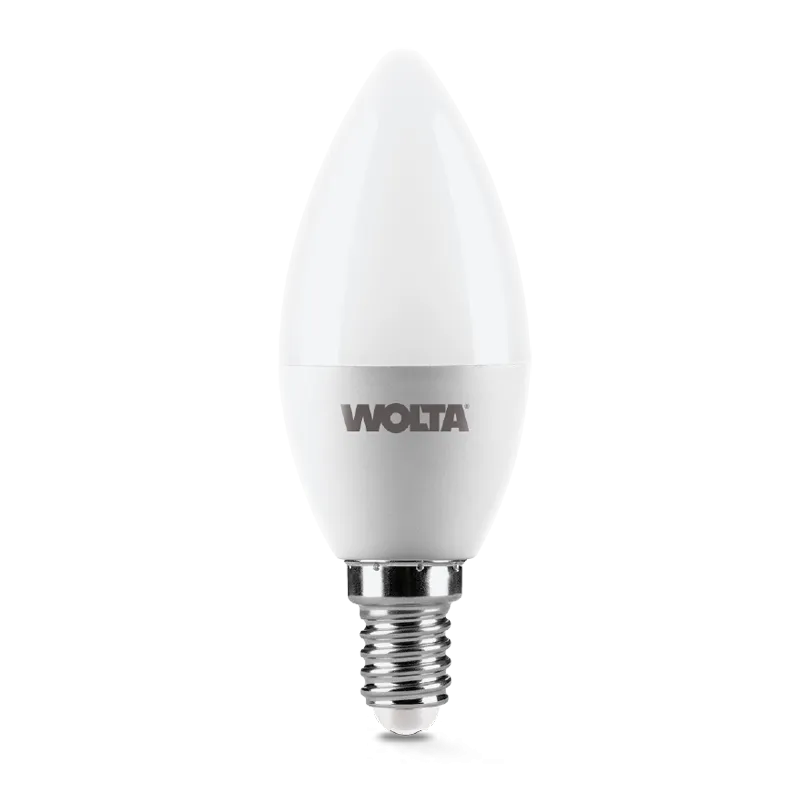 Лампа светодиодная "Свеча-C37" 7.5Вт 450лм 4000К Е14 (50шт/уп) WOLTA - Фото 2