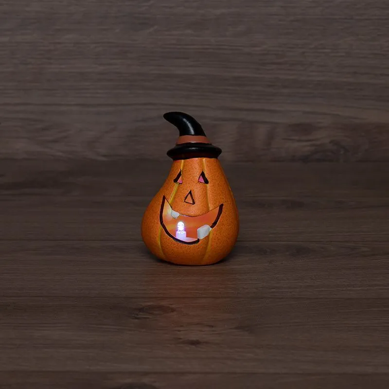 Керамическая фигурка Тыква в шляпе 7,1х6,7х10,8 см 505-018