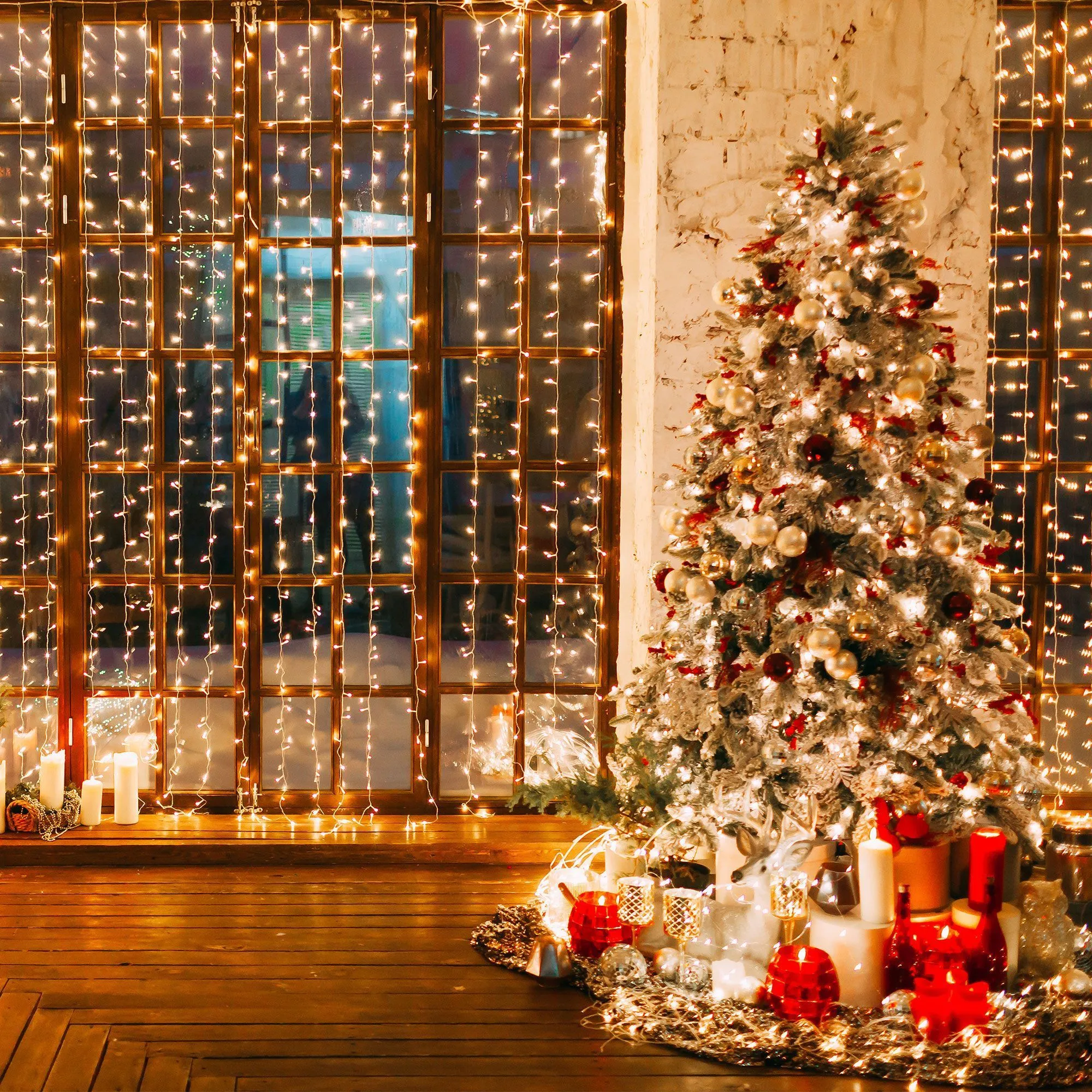 Праздничная гирлянда занавес белый 2*3м IP20 200-002 Elektrostandard Eurosvet a044086