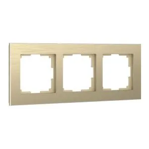Рамка на 3 поста Aluminium (шампань) Werkel W0031711