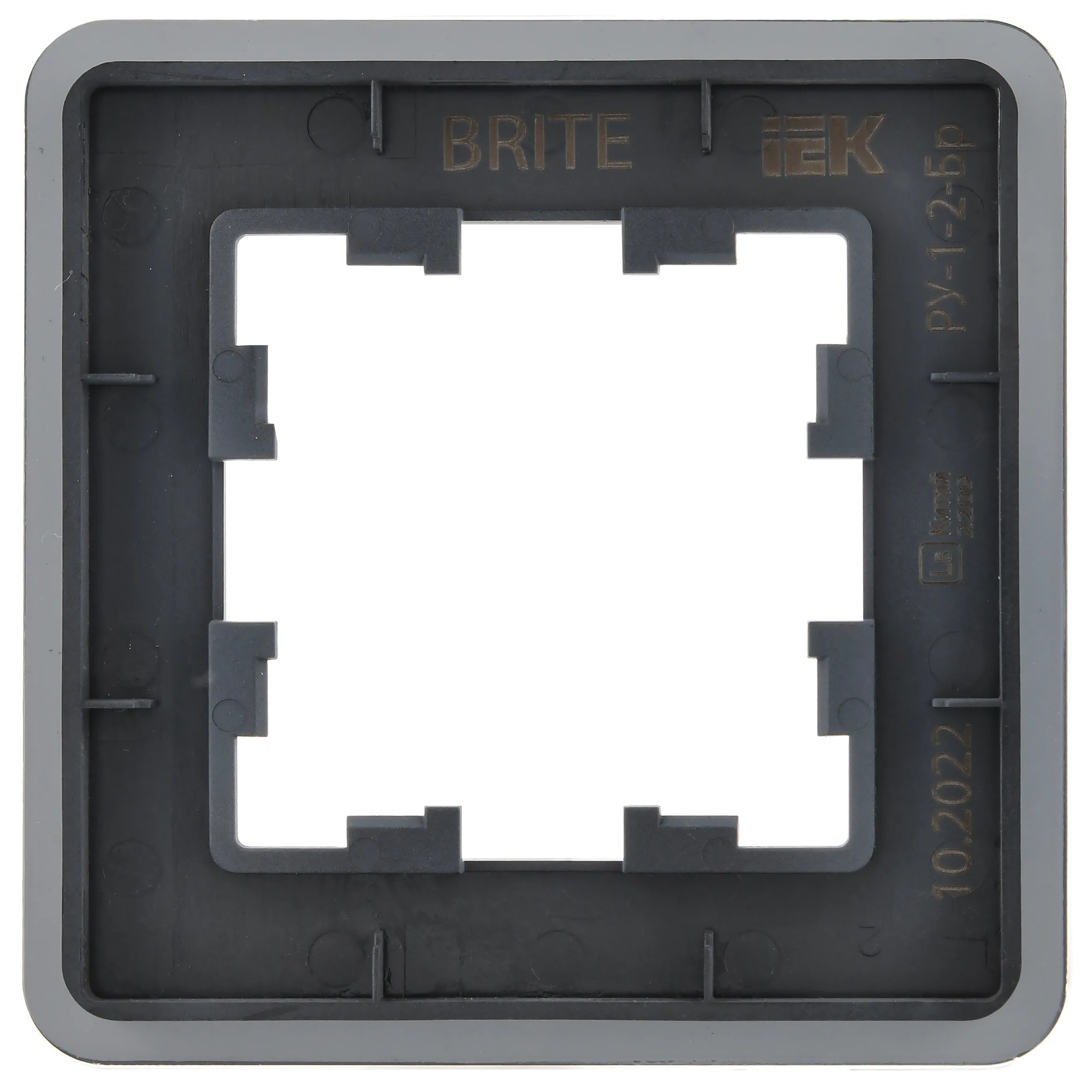BRITE Рамка 1-местная РУ-1-2-Бр стекло графит RE IEK - Фото 5