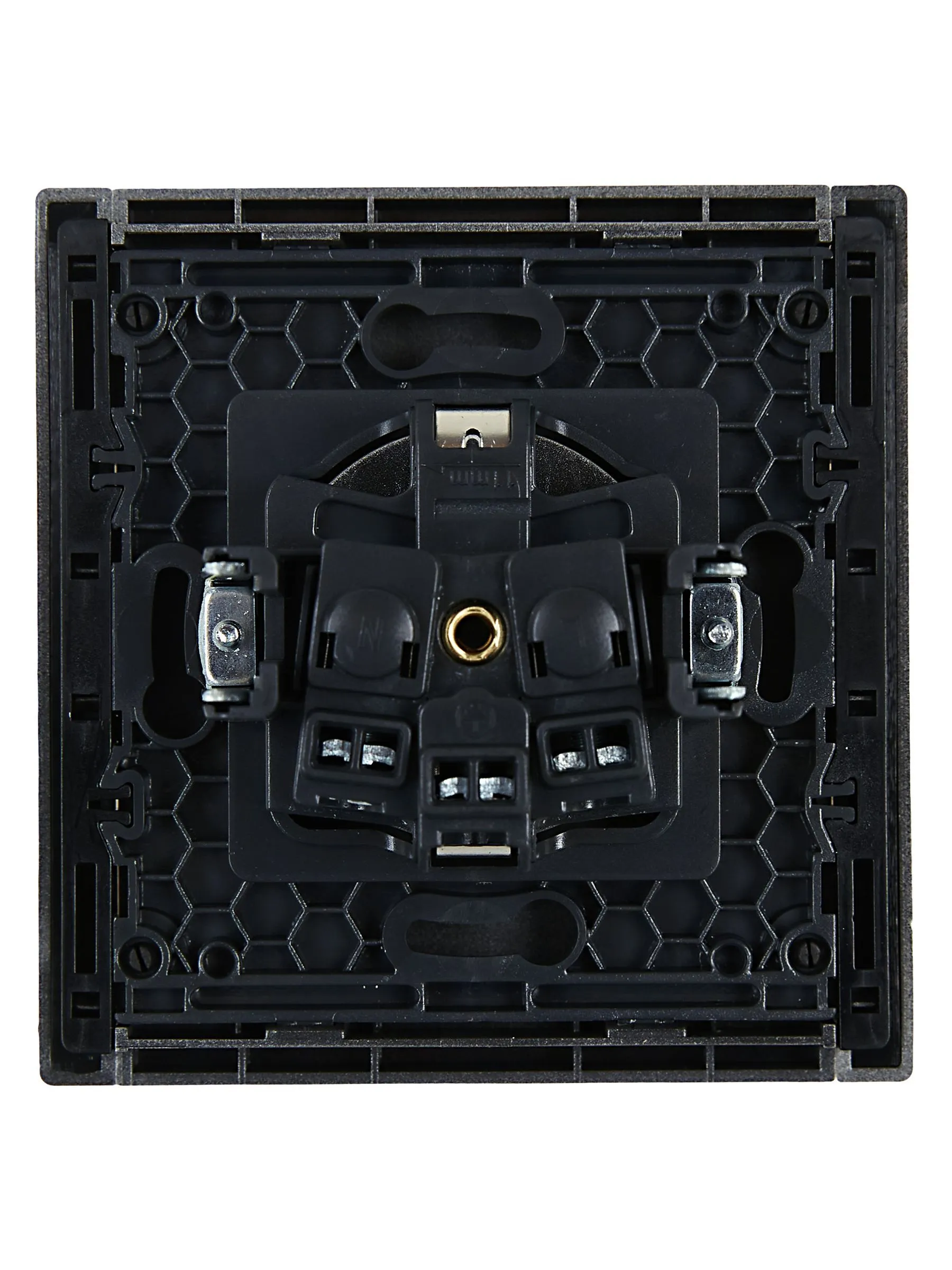 FORTE&PIANO Розетка 1-местная с заземлением с защитными шторками винтовое крепление 16А FP515 сталь IEK - Фото 6