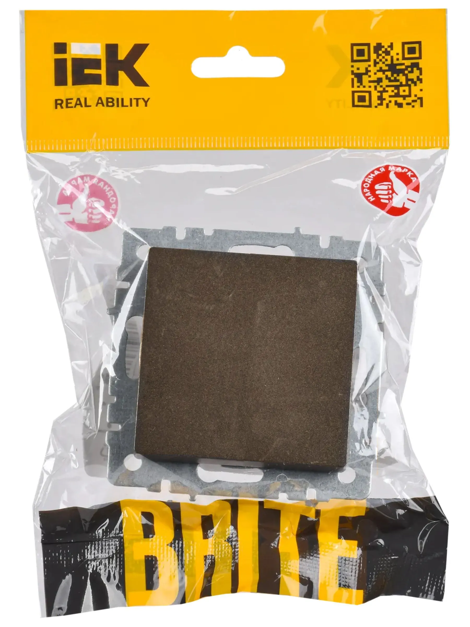 BRITE Выключатель 1-клавишный самовозвратный 10А ВС10-1-4-БрТБ темная бронза IEK - Фото 7