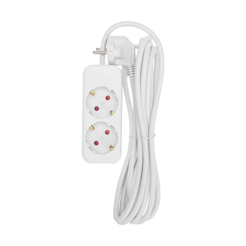 Удлинитель STANDARD 2 гнезда, 3м, 3х1,0мм², с/з, белый REXANT