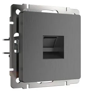 Розетка Ethernet RJ-45 (графит рифленый) Werkel W1181004