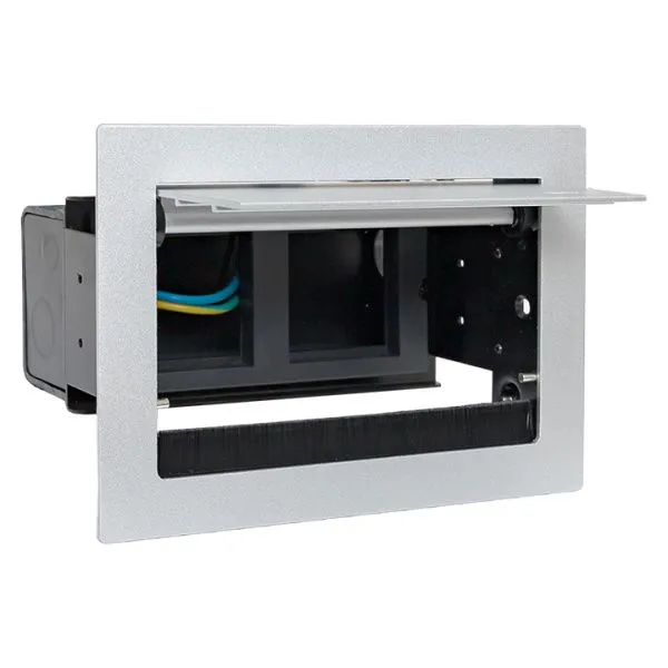 Встраиваемый настольный лючок, 4 модуля, C-Line - Фото 6