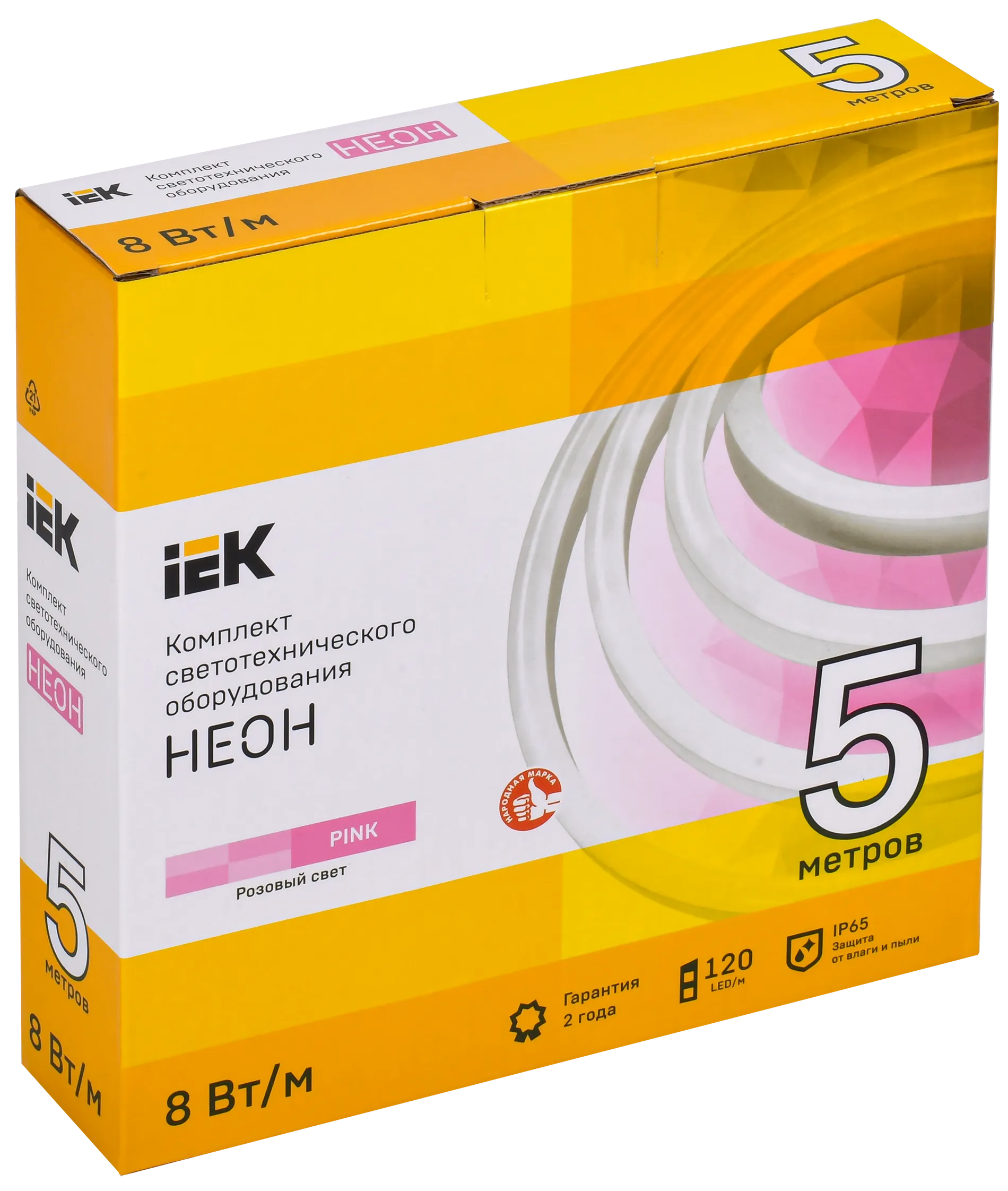 Комплект светодиодной подсветки "Неон" (лента LED 5м LSR5-2835P120-8-IP65-220В + драйвер) IEK