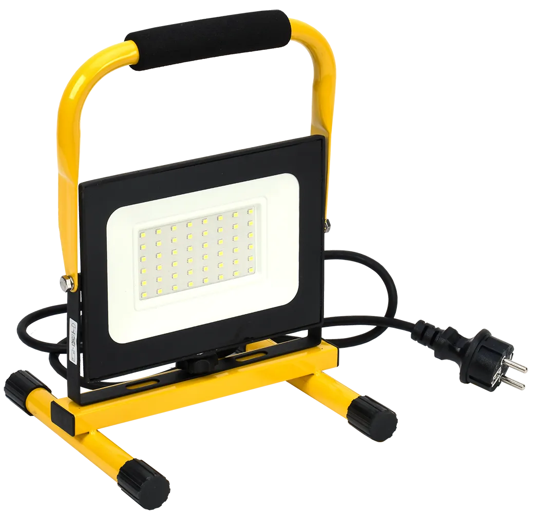 Прожектор светодиодный СДО 06-50П переносной 6500К IP65 черный IEK - Фото 2