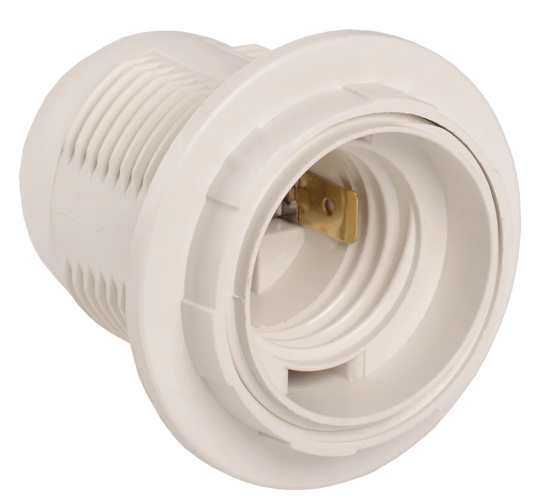 Патрон с кольцом Ппл27-04-К12 пластик Е27 белый (50шт) (стикер на изделии) IEK EPP11-04-01-K01