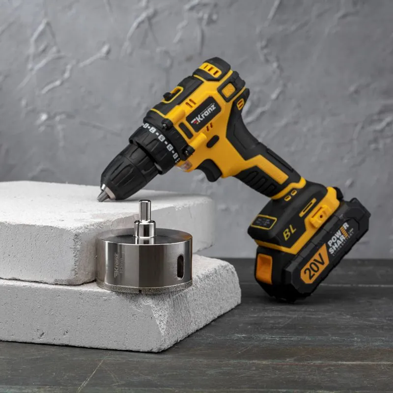 Коронка алмазная 80мм по керамограниту с центровочным сверлом KRANZ - Фото 2