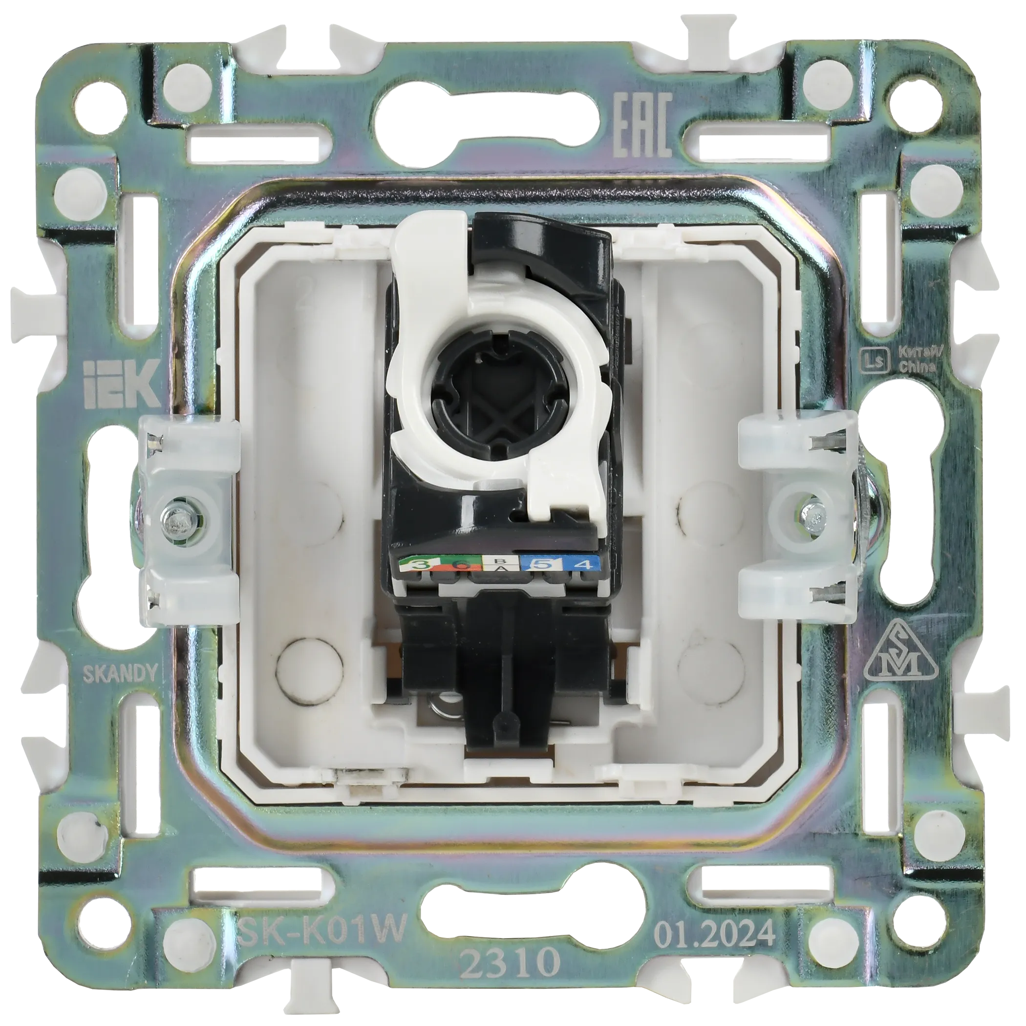 SKANDY Розетка компьютерная RJ45 кат.5E SK-K01W арктический белый IEK - Фото 6