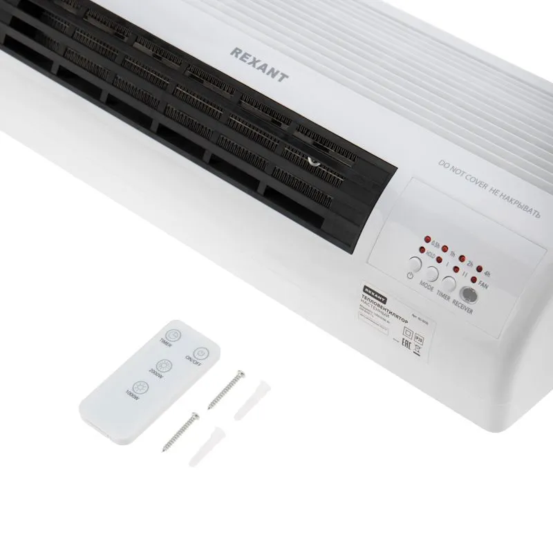 Тепловентилятор электрический настенный PTC 2кВт, белый REXANT - Фото 5