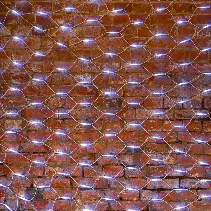 Гирлянда светодиодная Сеть 2x3м 432 LED БЕЛЫЙ белый каучук IP67 постоянное свечение 230В блок в комплекте NEON-NIGHT 217-145