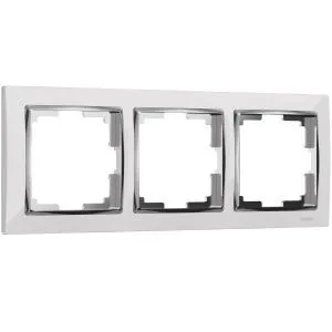 Рамка на 3 поста Snabb (белый хром) Werkel W0031901