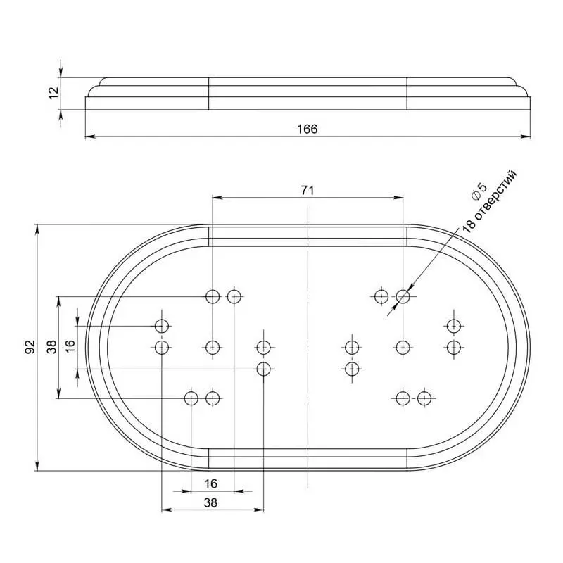 Подложка двухместная "Элегант", цвет- ВЕНГЕ, ТМ "МЕЗОНИНЪ" GE70712-36 - Фото 2