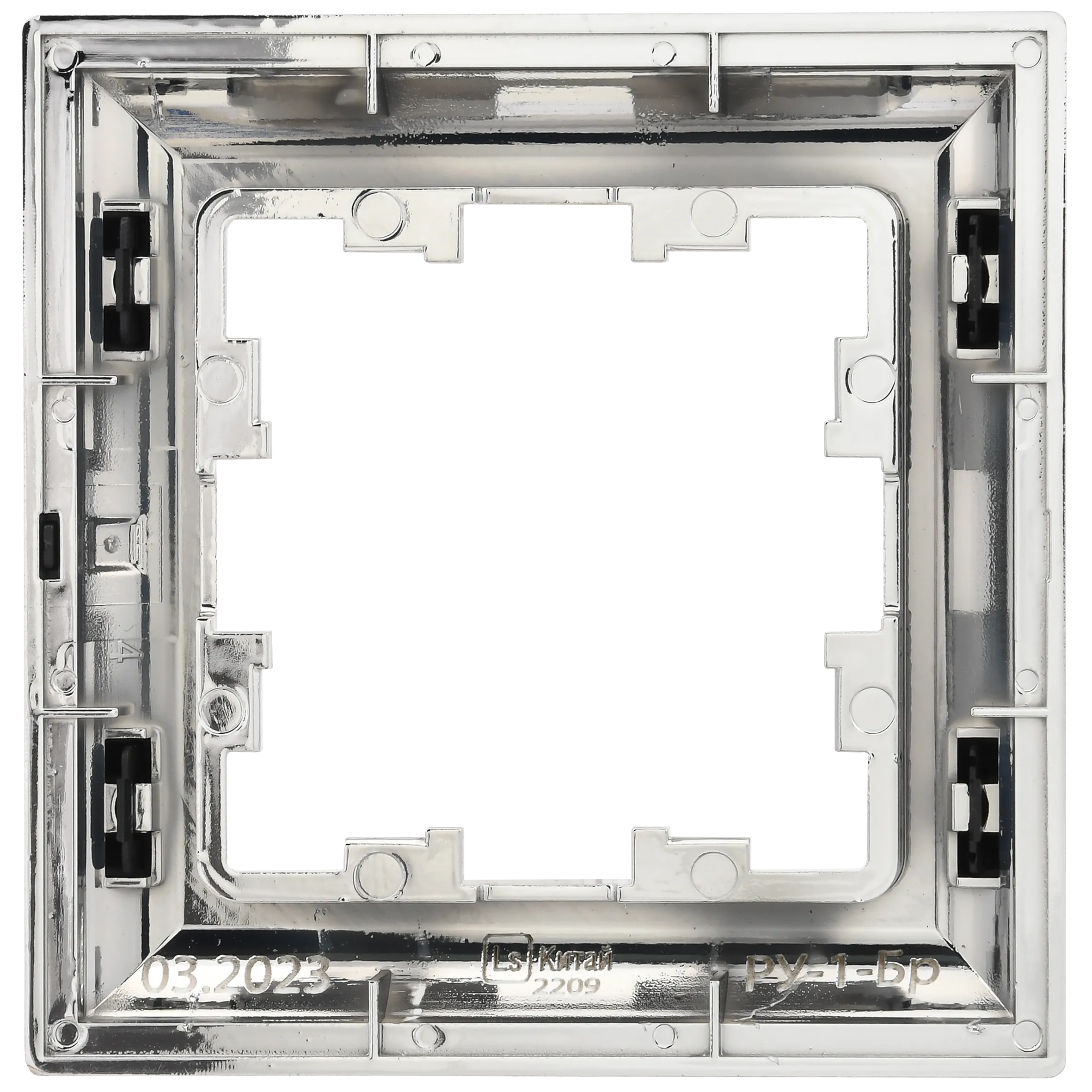 BRITE Рамка 1-местная РУ-1-Бр хром/черный IEK - Фото 3