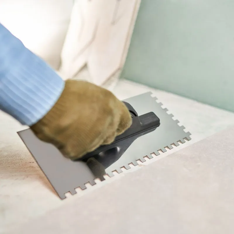 Гладилка нержавеющая 130х270 мм, зуб 8х8 мм, пластиковая ручка REXANT - Фото 2