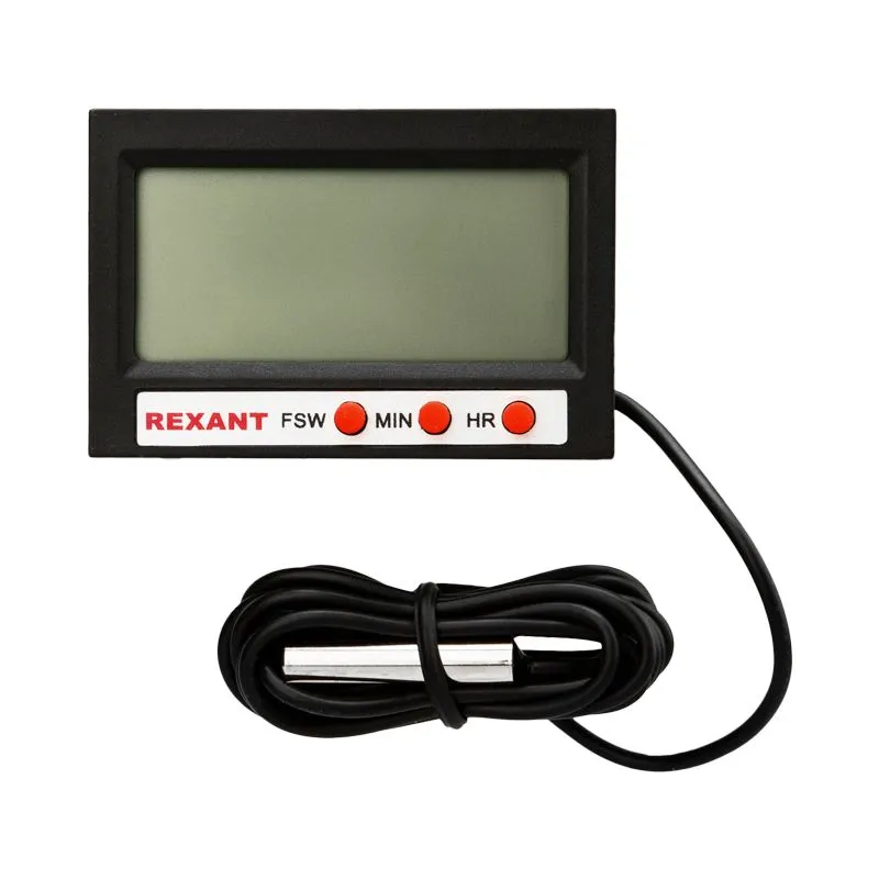 Термометр электронный комнатно-уличный с часами REXANT - Фото 4