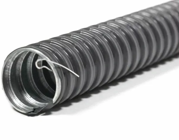 Металлорукав в ПВХ изоляции РЗ-ЦП нг-LS  12 (50 м) с протяжкой ГОФРОМАТИК (ЗЭТАРУС)