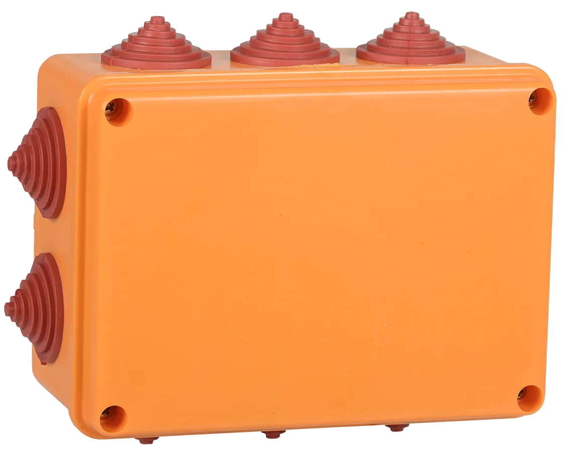 Коробка распаячная огнестойкая ПС безгалогенная (HF) 150х110х70мм 6P 6мм2 IP55 10 вводов IEK