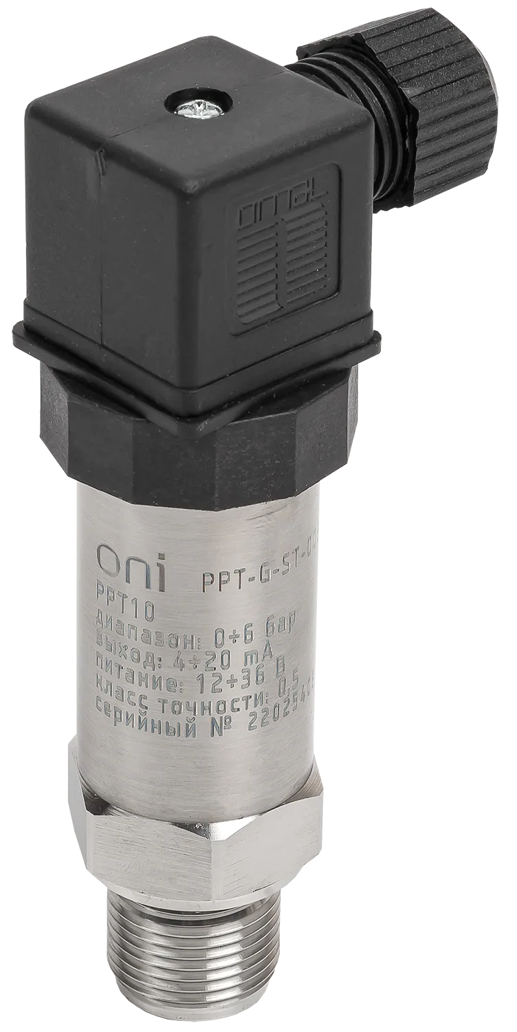 Преобразователь избыточного давления PPT10 0,5% 0-6Бар 4-20мА M20 DIN43650 ONI PPT-G-ST-006-4-20-3-2