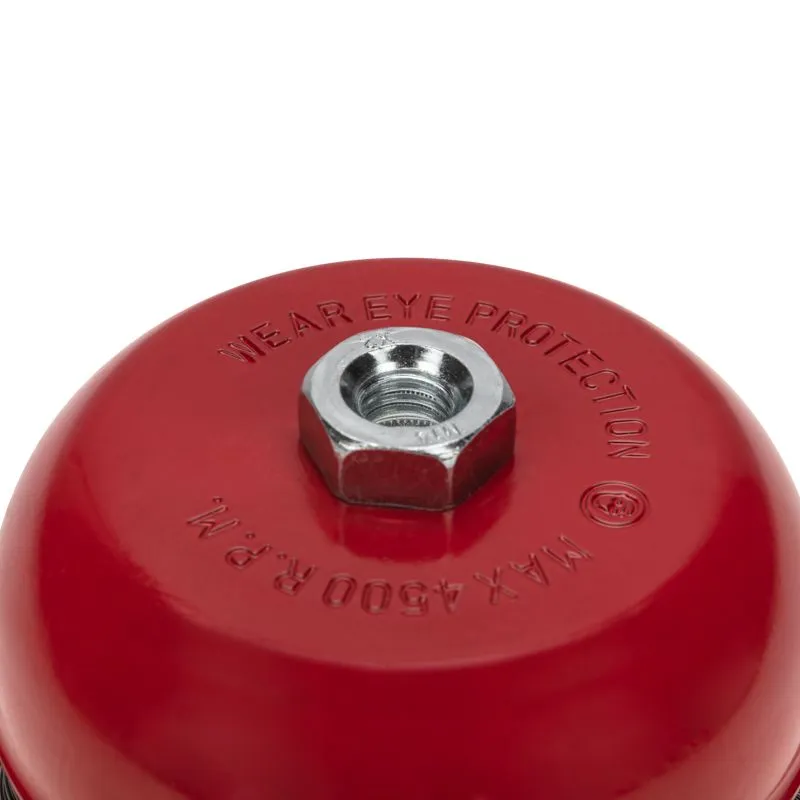 Щетка чашечная для УШМ, крученая стальная проволока, 150мм, М14 KRANZ - Фото 4