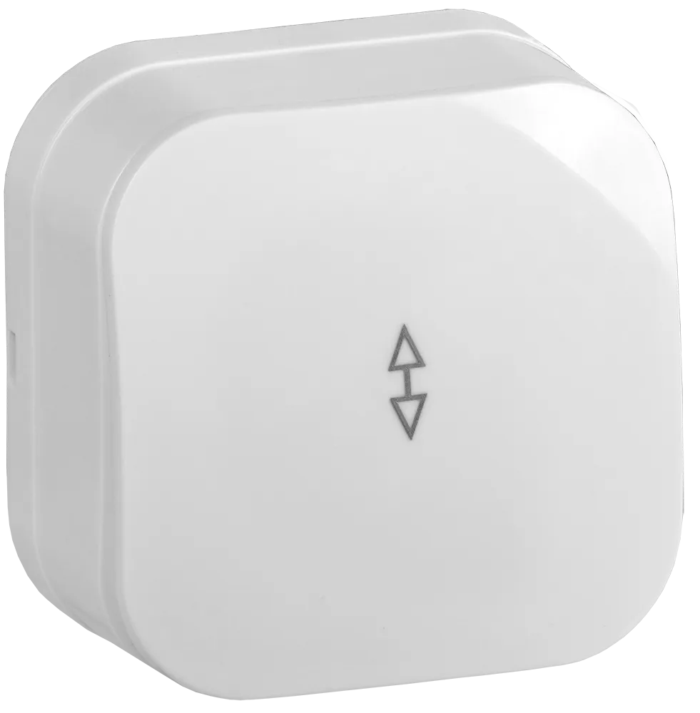 GLORY Выключатель 1-клавишный для открытой установки проходной 10А ВСп10-1-0-ХБ белый IEK EVH12-K01-10