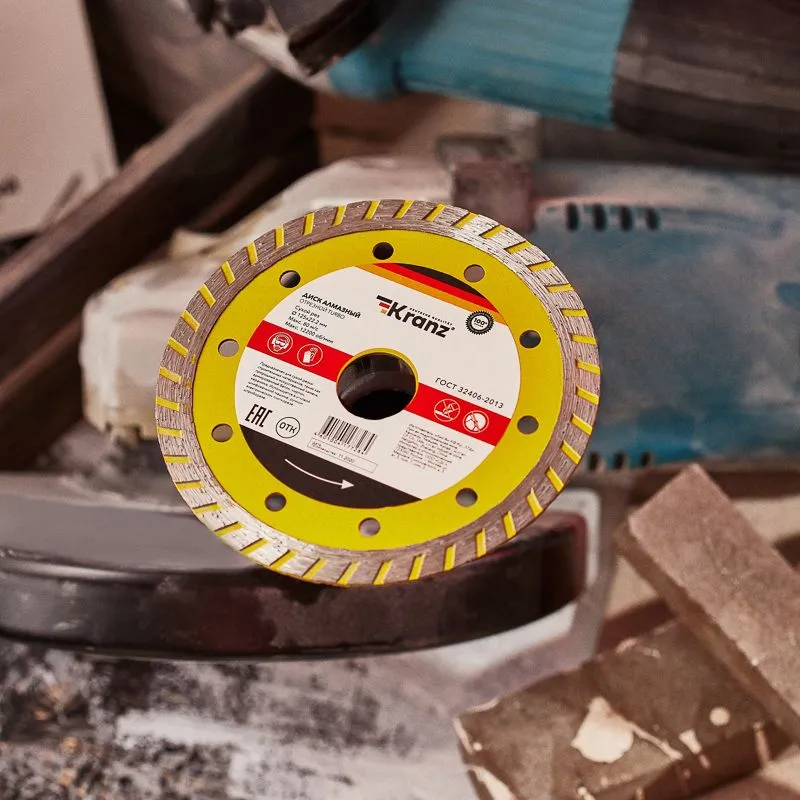 Диск алмазный отрезной Turbo 125x22,2x2,2x10мм KRANZ - Фото 2