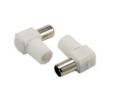 TV-разъем штекер без пайки белый угловой REXANT 05-2061