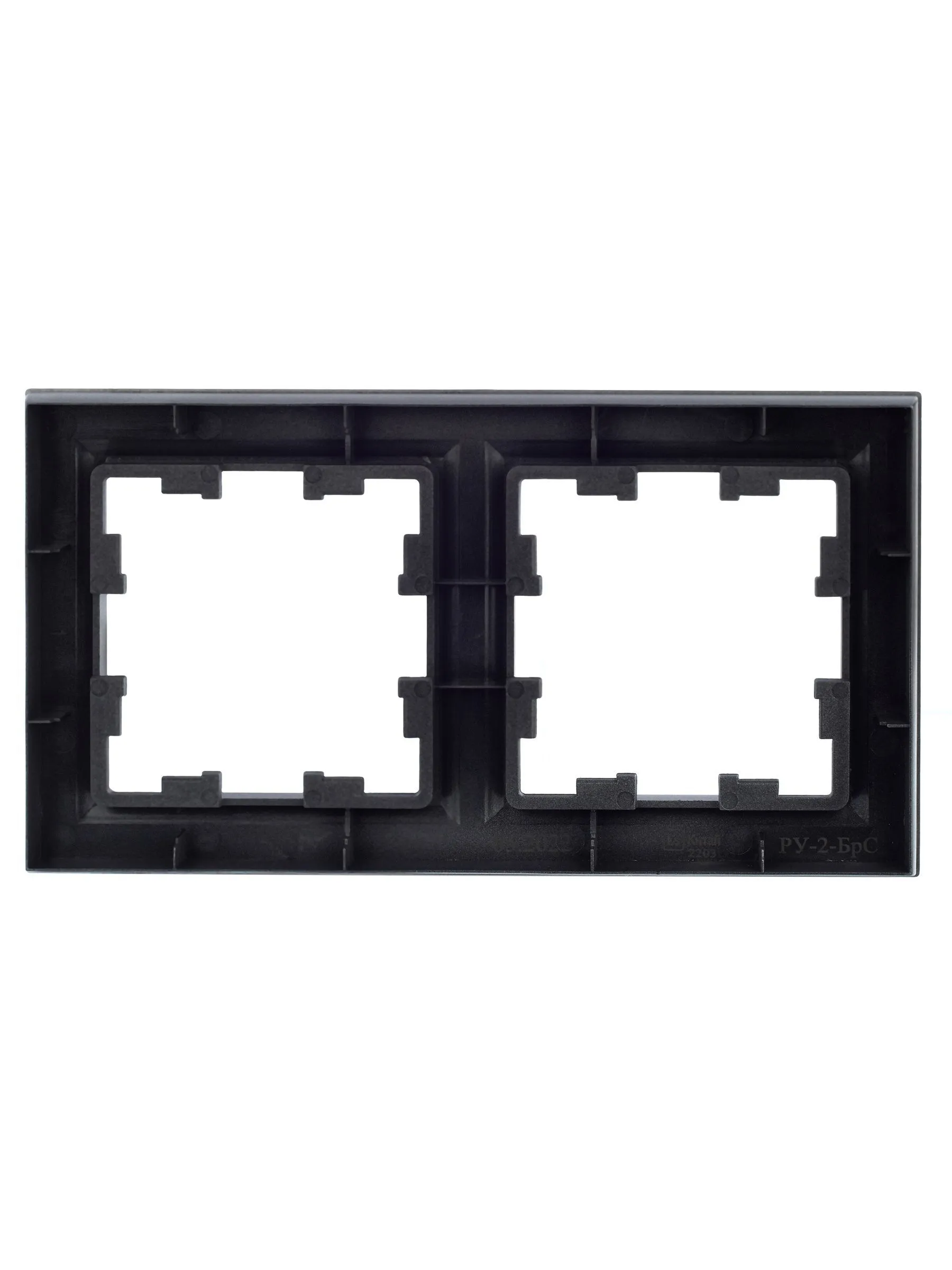 BRITE Рамка 2-местная РУ-2-БрС сталь IEK - Фото 5