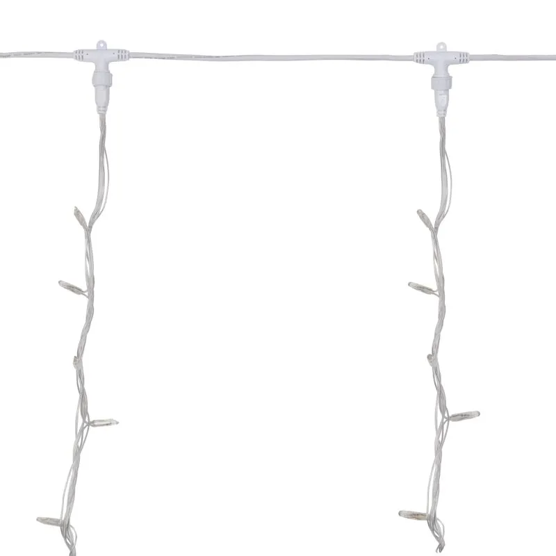 Гирлянда светодиодная Занавес 2х6м 360 LED БЕЛЫЙ прозрачный ПВХ IP65 эффект водопада 24В не соединяется трансформатор в комплекте NEON-NIGHT - Фото 4
