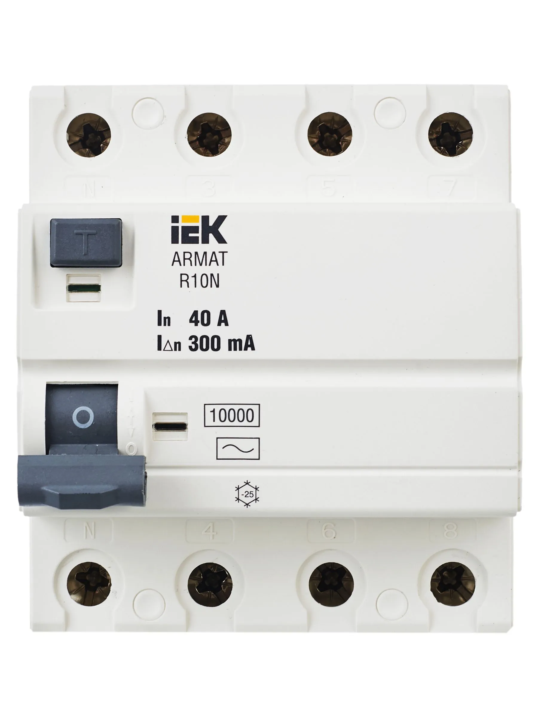 ARMAT Выключатель дифференциального тока R10N 4P 40А 300мА тип AC IEK - Фото 11