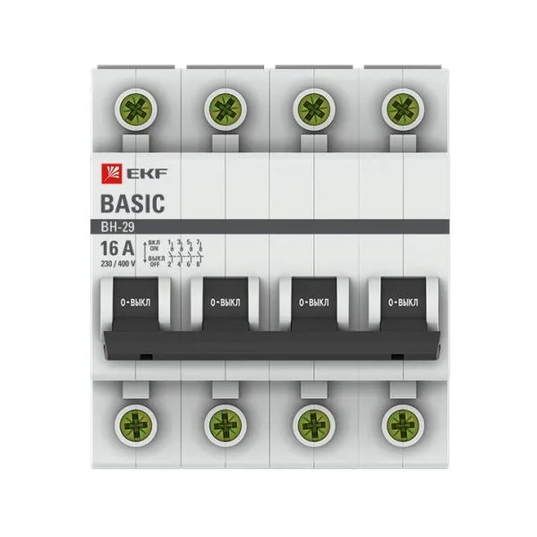 Выкл. нагрузки 4P 16А ВН-29 Basic
