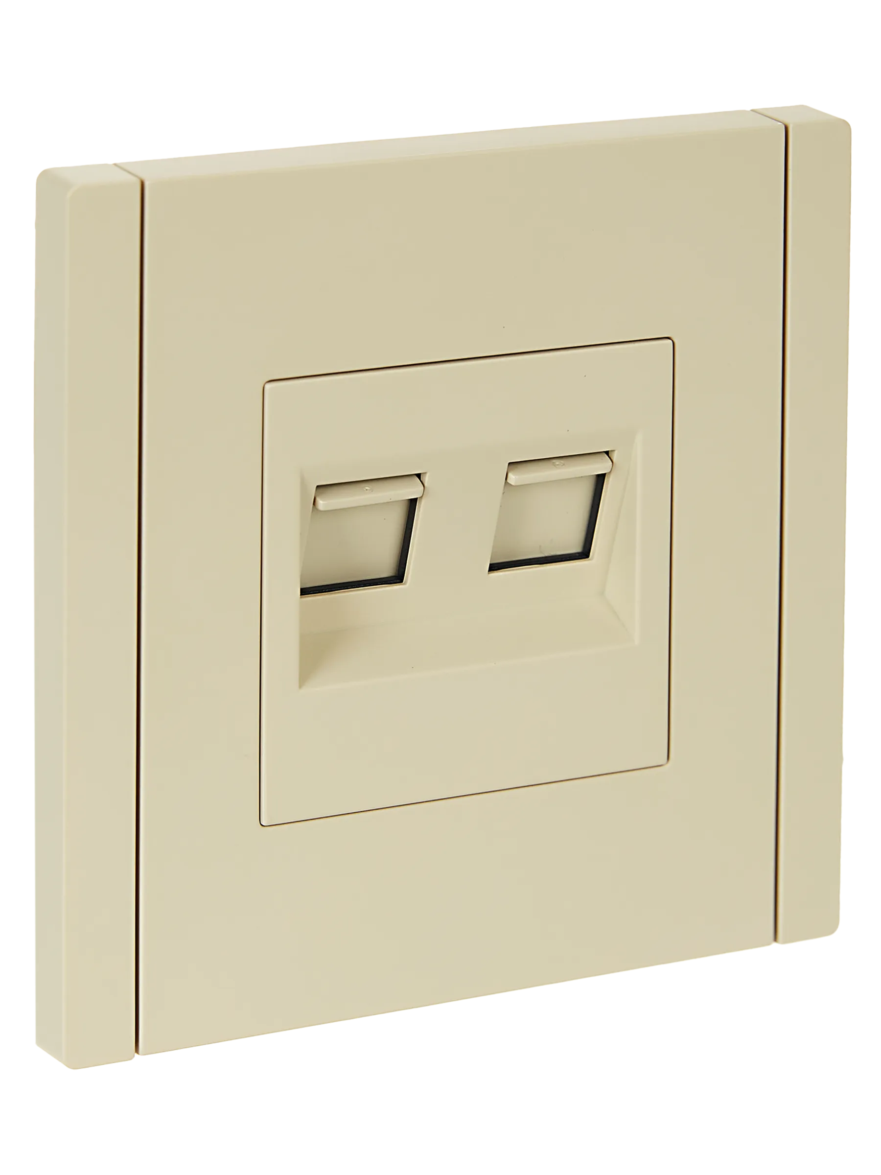 FORTE&PIANO Розетка компьютерная двойная RJ45 кат.6 FP434 ваниль IEK FP-K20-2-K10