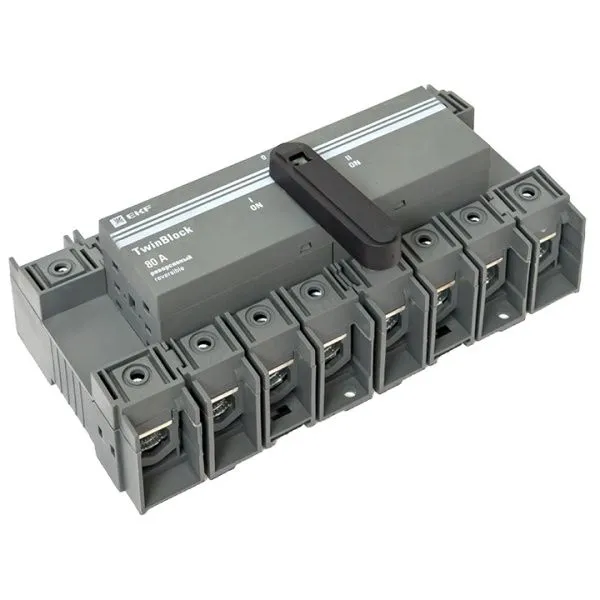 Рубильник 80A 4P реверсивный c рукояткой для прямой установки TwinBlock EKF - Фото 6