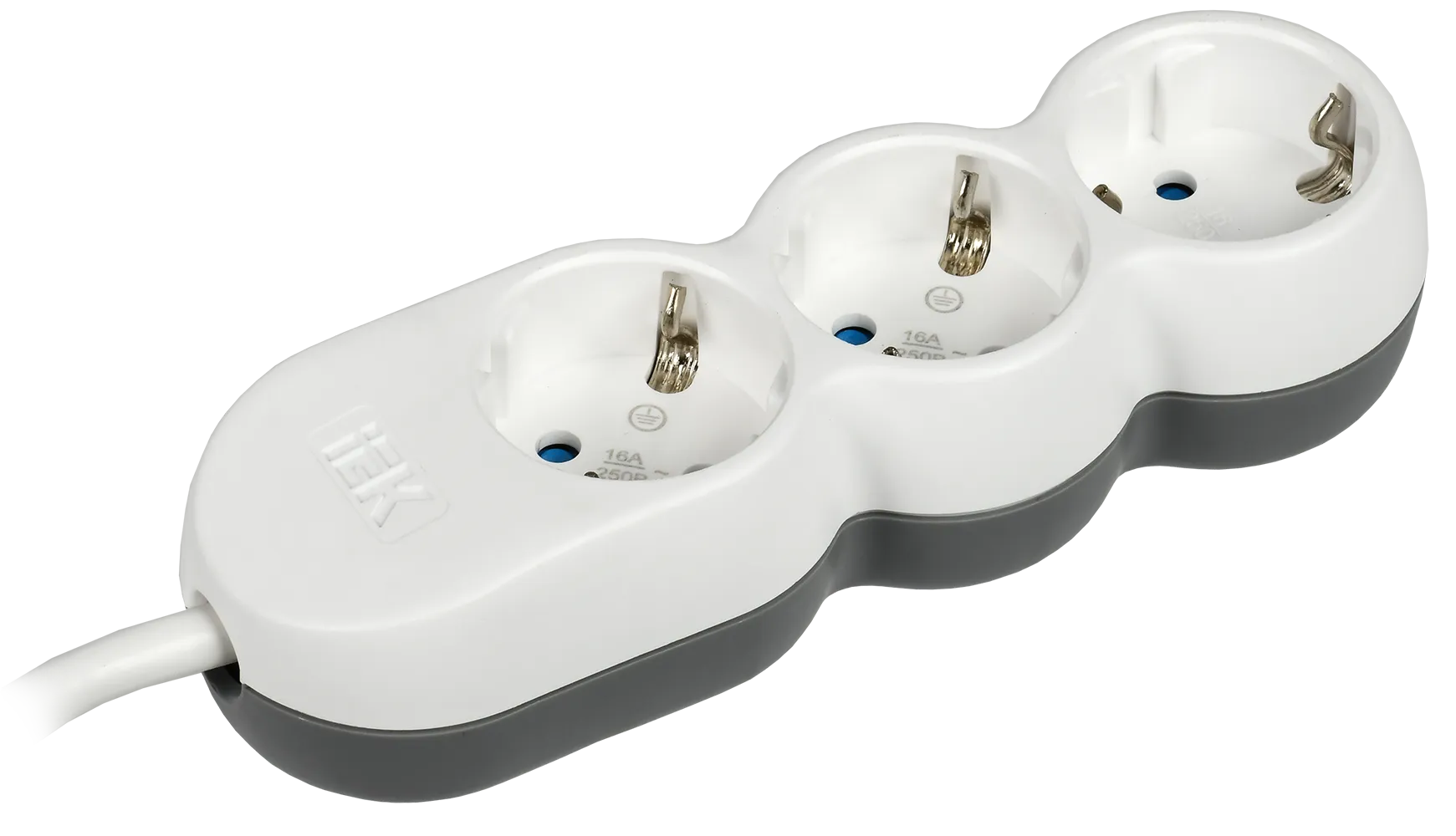 Удлинитель У03 3 места с заземлением 3м 3х1,5мм2 16А/250В UNO IEK 