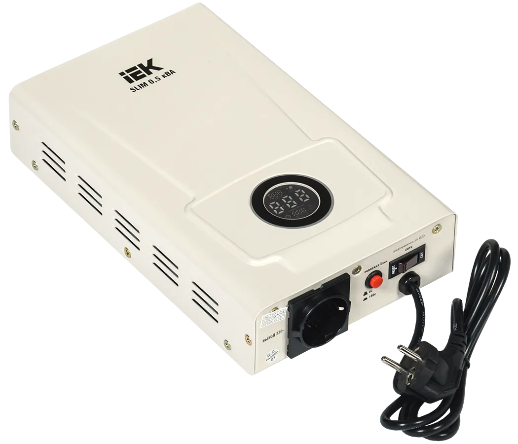 Стабилизатор напряжения настенный SLIM 0,5кВА IEK