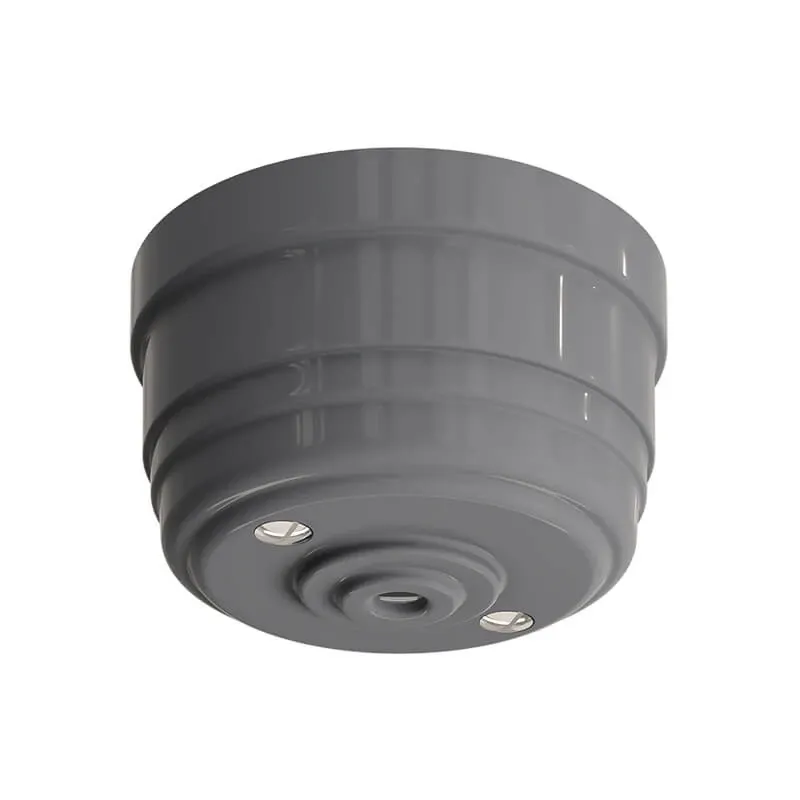 Корпус розетки потолочной пластиковый, D70x40, цвет - серый, серия УСАДЬБА, ТМ МЕЗОНИНЪ