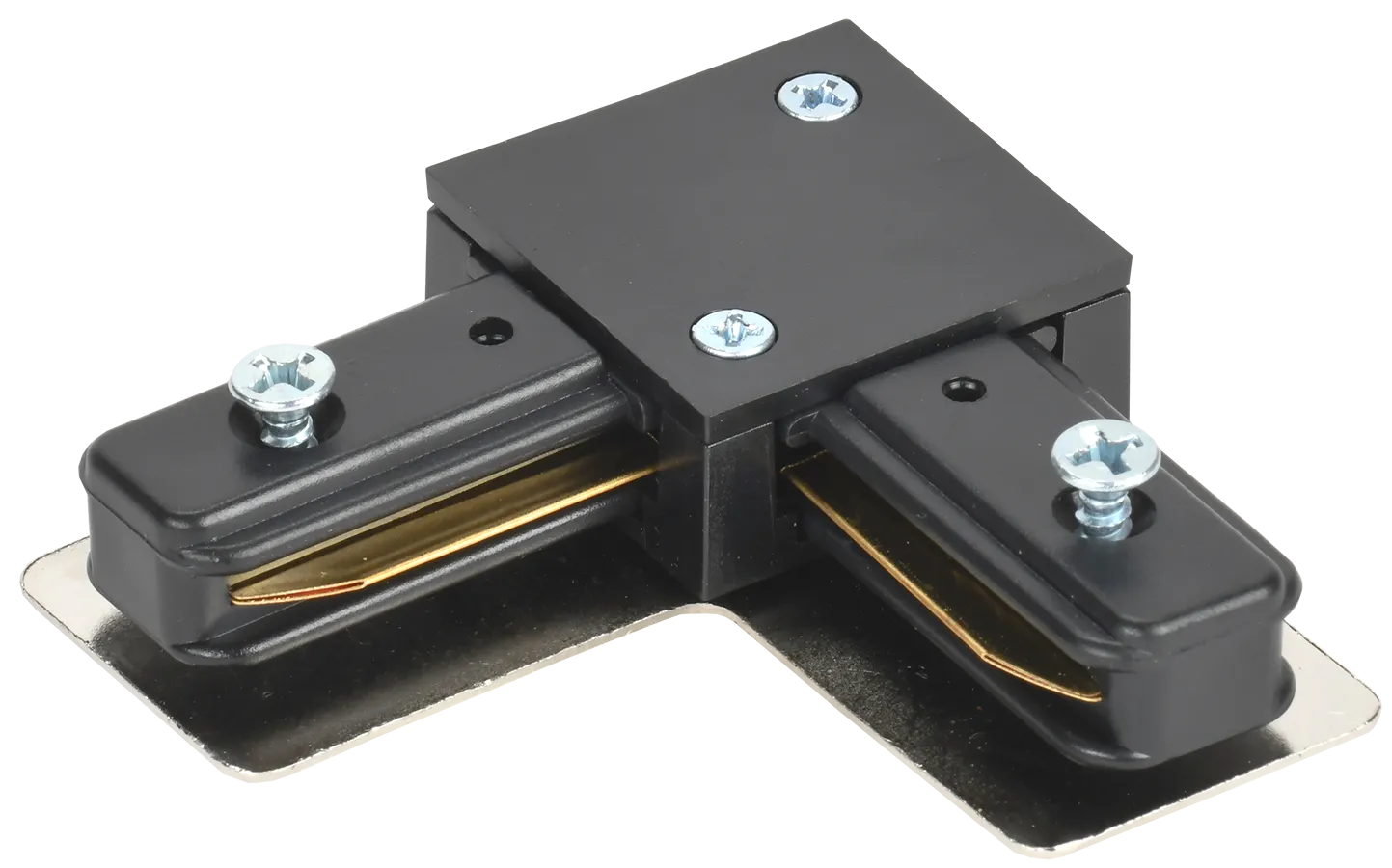 LIGHTING Соединитель L-образный внутренний для однофазного шинопровода черный IEK