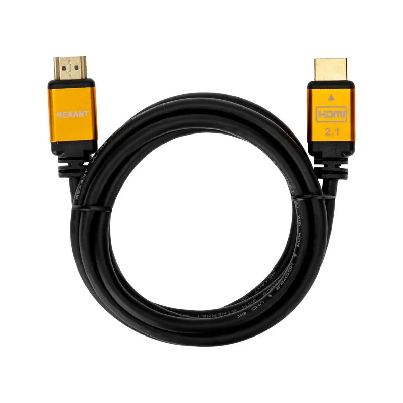 Кабель HDMI - HDMI 2.1, длина 3м, Gold REXANT