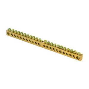 Шина PEN "ноль-земля" (8x12мм) 22 отв. латунь крепеж по центру EKF 