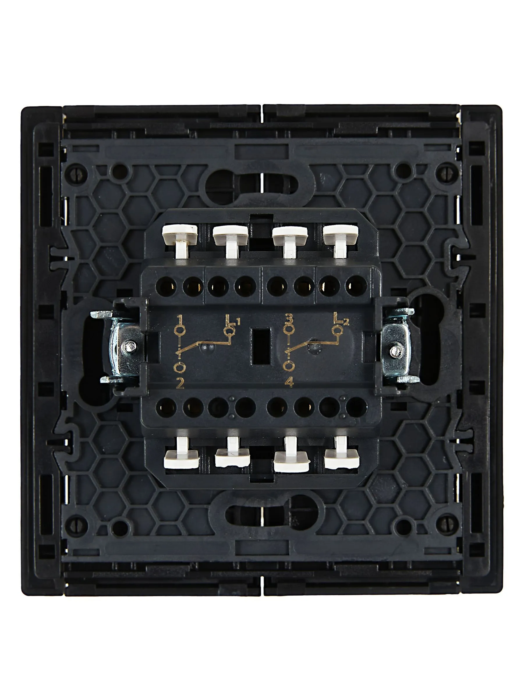 FORTE&PIANO Выключатель 2-клавишный проходной 10А FP107 черный IEK - Фото 6