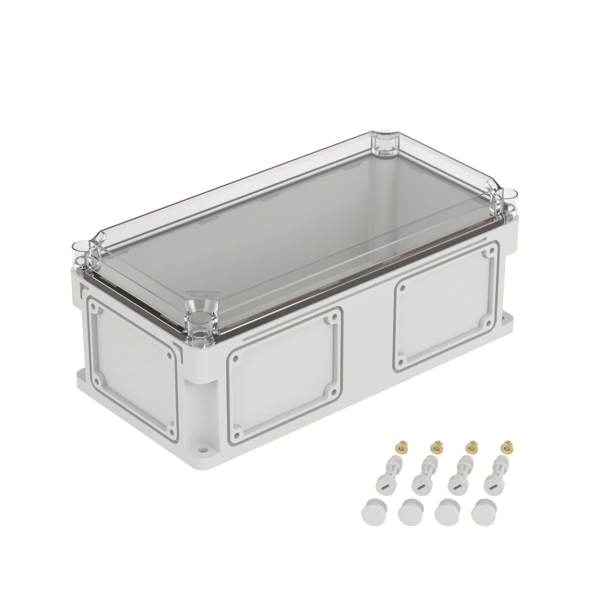 Корпус 400х200х160мм IP67 с прозр. крышкой 35мм с фланцами пластик. DKC 542311 542311