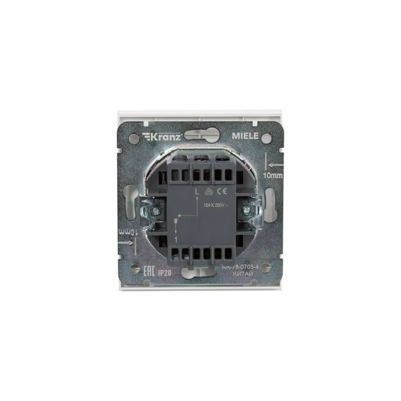 Выключатель STRONG 1 кл 10А с/у жемчуг KRANZ - Фото 2