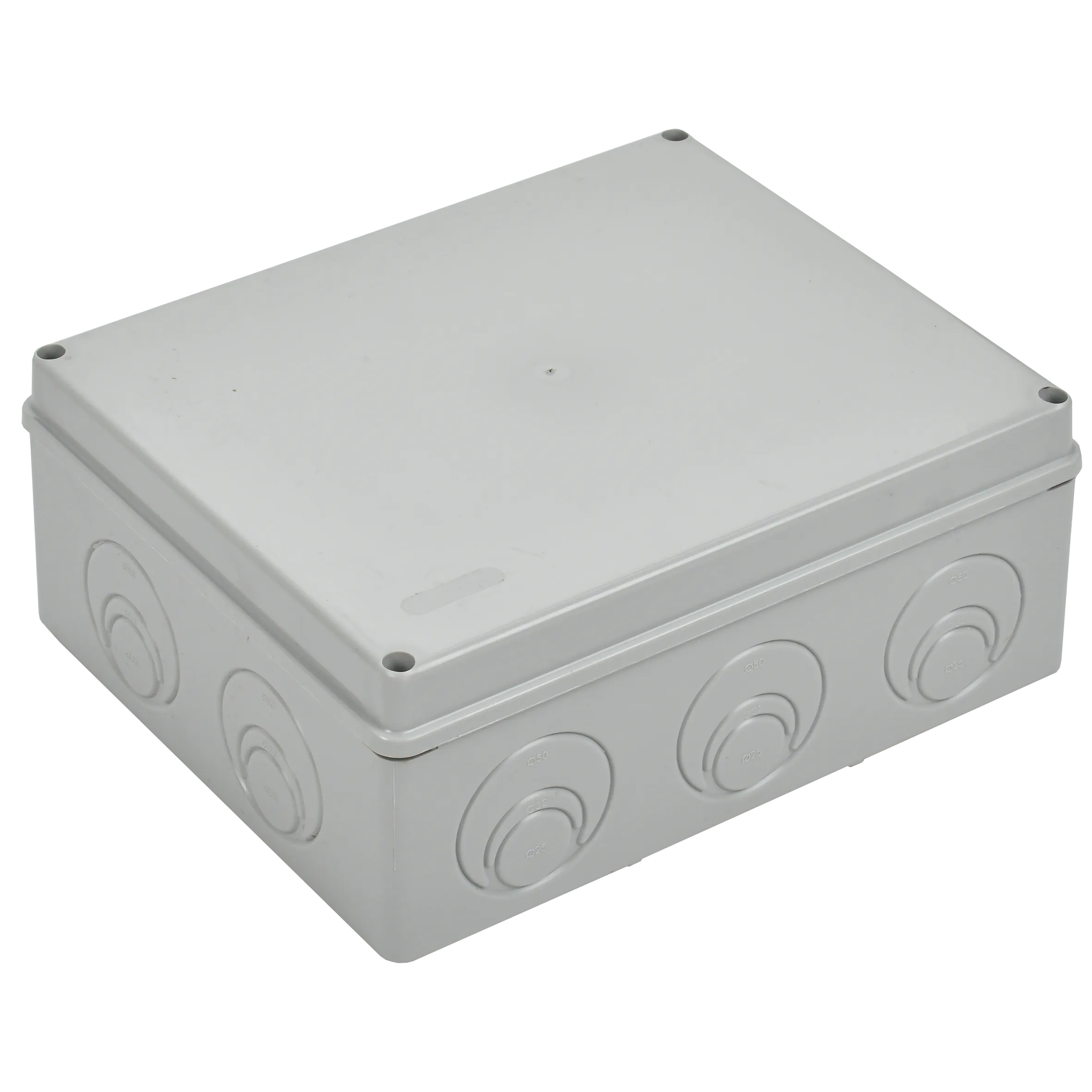 Коробка распаячная КМ41342 для открытой проводки безгалогенная (HF) 240х195х90мм с монтажной платой IP55 5 вводов серая IEK - Фото 2