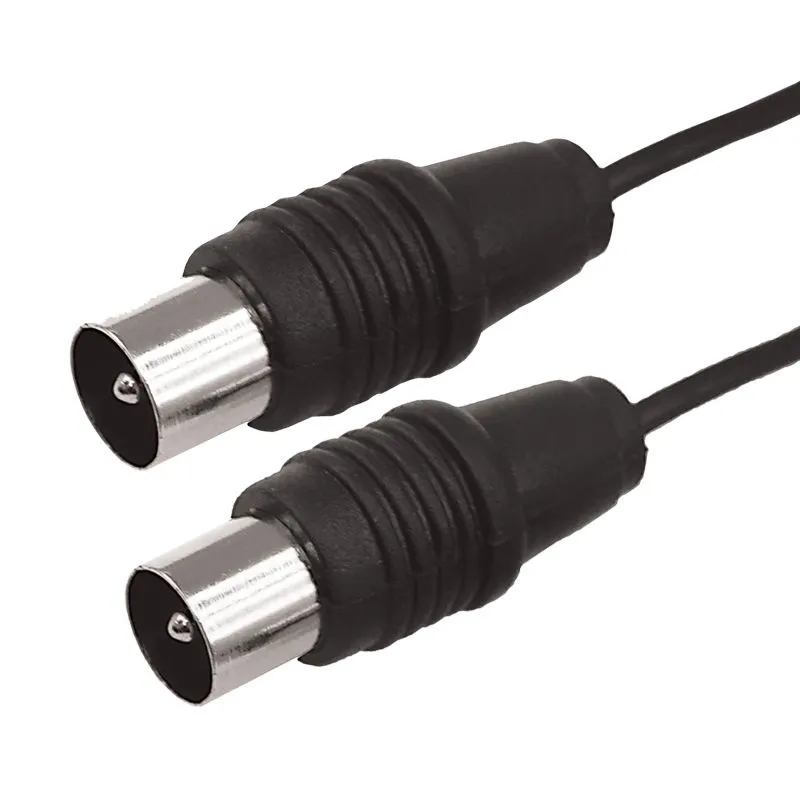 ВЧ кабель ТВ штекер - ТВ штекер, 5м, черный REXANT